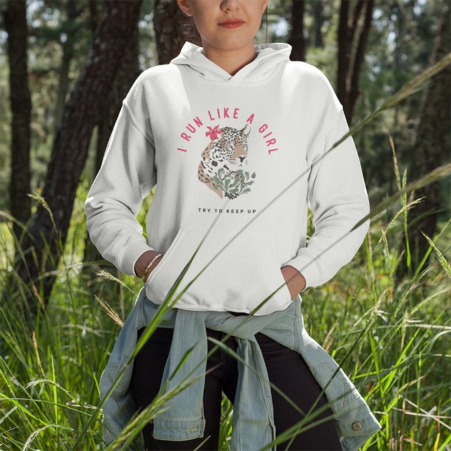 Sudadera Corro Como Un Gráfico Motivacional Chica Del Leopa (Subido por el creador)