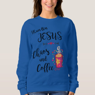Sudadera Corro con Jesús, caos y café