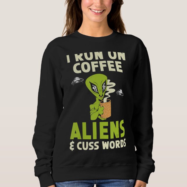Sudadera Corro En Café Aliens Y Palabras Cryptid Aline (Anverso)