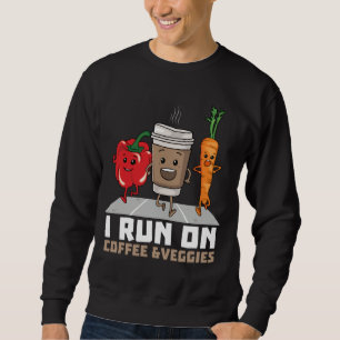 Sudadera Corro en café y verduras Vegetaria Vegan Runner Ve