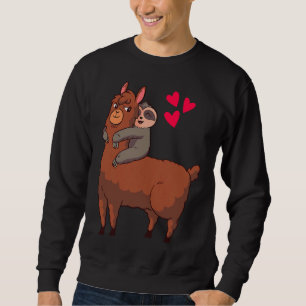 Sudadera Corta eslogan montando llamada amor al corazón