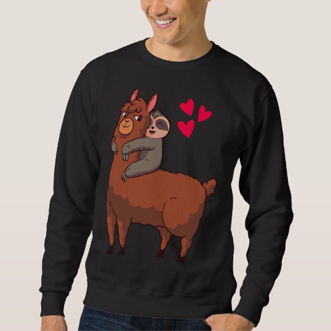Sudadera Corta eslogan montando llamada amor al corazón (Anverso)