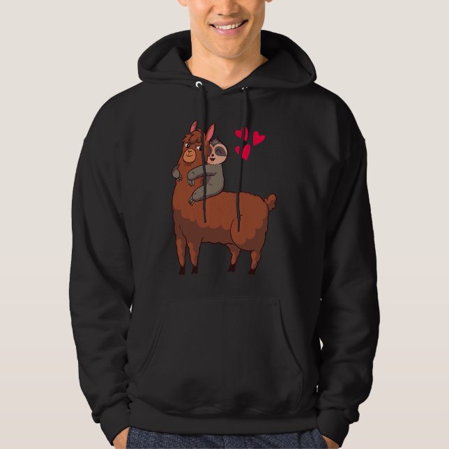 Sudadera Corta eslogan montando llamada amor al corazón (Anverso)