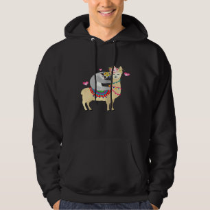 Sudadera Corta eslovaca montando Llama Alpaca Mejor Animal