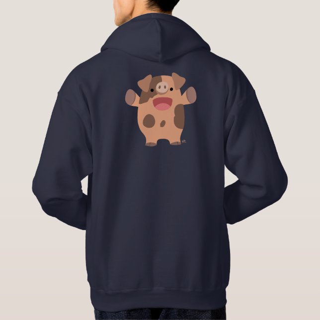 Sudadera Corta Friendly Personalizado Pig Hoodie (Reverso)