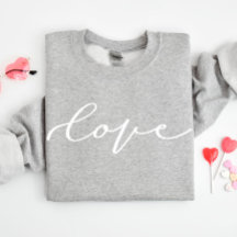Corte Love Script Valentine Day Sweatshirt