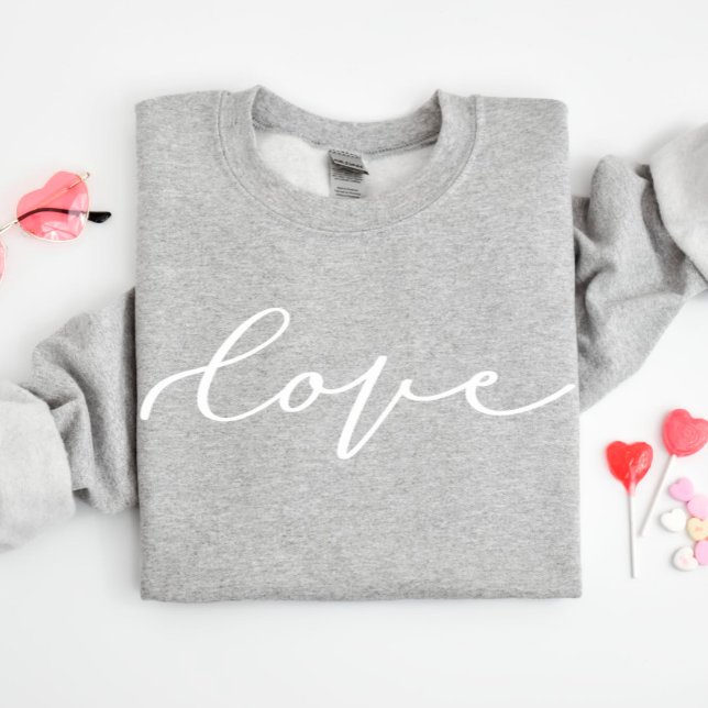 Sudadera Corte Love Script Valentine Day Sweatshirt (Subido por el creador)