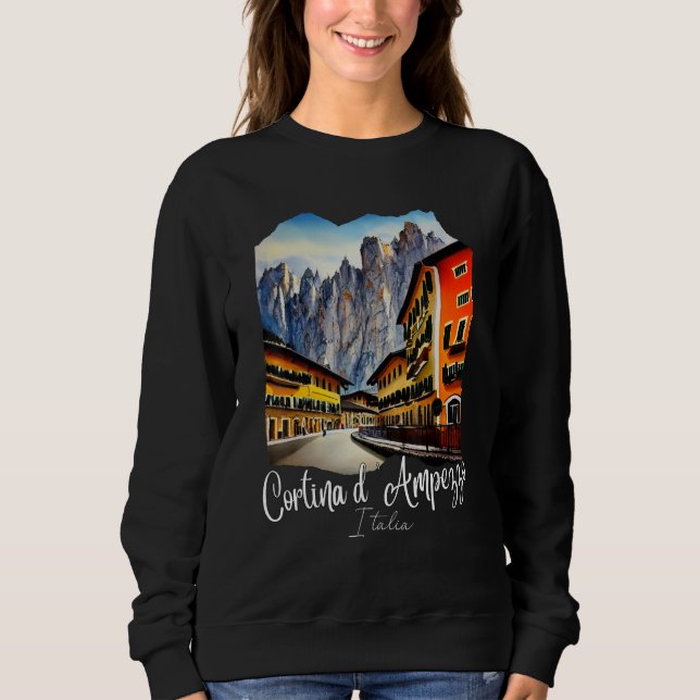 Sudadera Cortina d'Ampezzo Dolomiti Painting Cortina d'Ampe (Anverso)