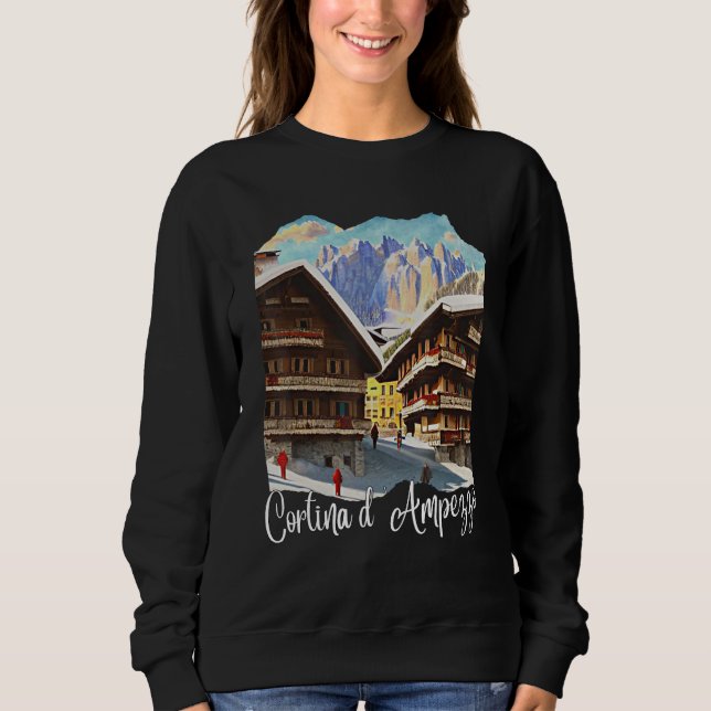 Sudadera Cortina d'Ampezzo Dolomiti Painting Cortina d'Ampe (Anverso)