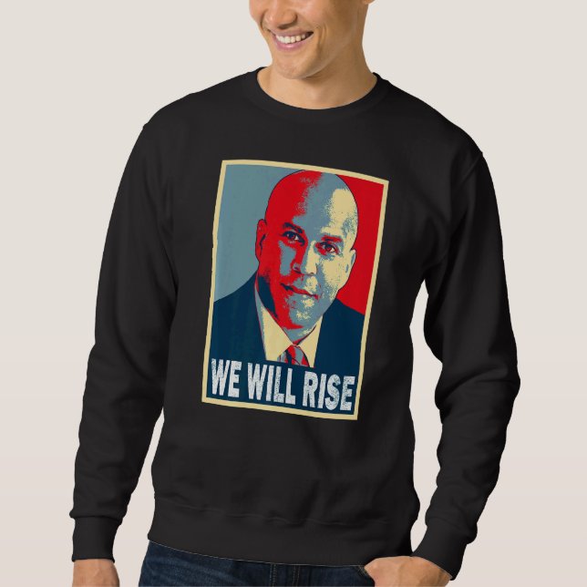 Sudadera Cory Booker nos levantaremos (Anverso)