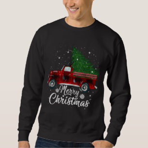 Sudadera Cos de Vintage de Camión Rojo de Árbol de Navidad 