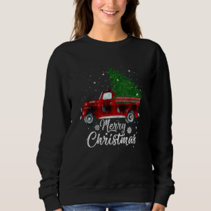 Sudadera Cos de Vintage de Camión Rojo de Árbol de Navidad