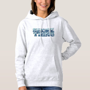 Sudadera Cosa de la Costa Gráfico Retro de Olas del Océan