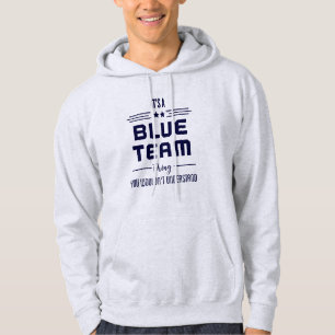 Sudadera Cosa del equipo azul - Citas de seguridad