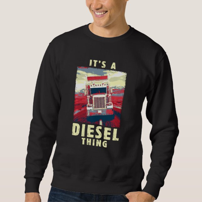 Sudadera Cosa Diesel Gran Rig Semi Trailer Conductor Vin (Anverso)