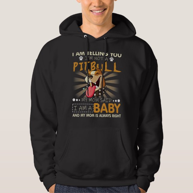 Sudadera Cosa, te digo que no soy un perro de Pitbull (Anverso)