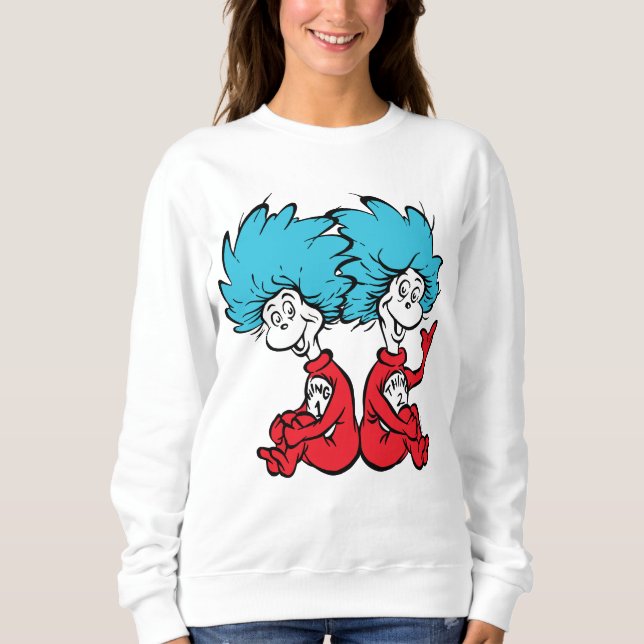 Sudadera Cosa Uno y Cosa Dos del Gato en el Sombrero (Anverso)