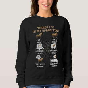 Sudadera Cosas De Equitación Que Hago En Mi Tiempo Libre