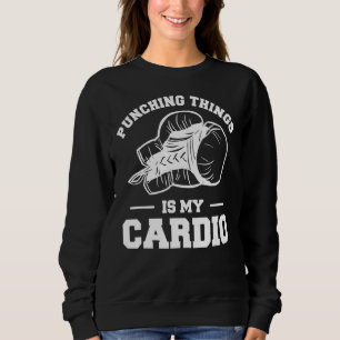 Sudadera Cosas Puntuadoras Es Mi Boxeador De Boxeo Cardio