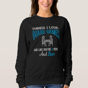 Sudadera Cosas que amo Juegos de mesa y cerveza Tablero Gam
