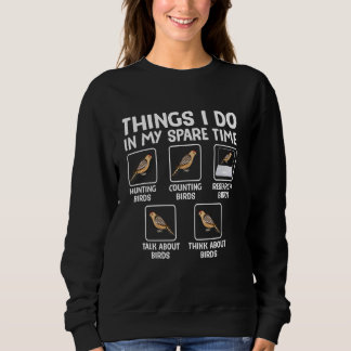 Sudadera Cosas que hago en mi tiempo de descanso, pájaros y