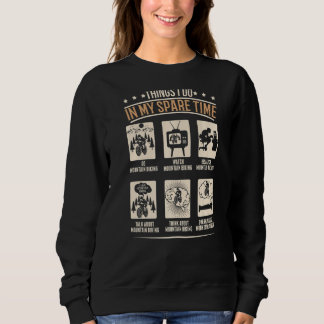 Sudadera Cosas Que Hago En Mi Tiempo Libre Bicicleta Montañ