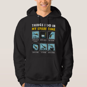 Sudadera Cosas Que Hago En Mi Tiempo Libre Buceando Scuba