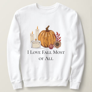 Sudadera Cosecha de otoño - Calabaza, flores y velas