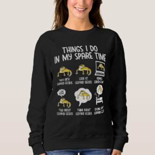 Sudadera Cosillas de Gecko Leopardo que Hago en Mi Tiempo L