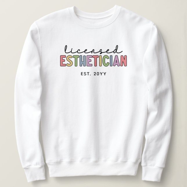 Sudadera Cosmetólogo estético con licencia de personalizado (Anverso del diseño)