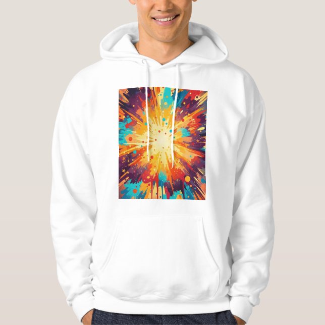 Sudadera Cosmic Burst Abstract Splatter Art (Anverso)
