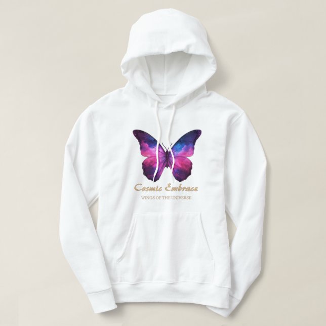 Sudadera Cosmic Butterfly Galaxy Wings (Diseño del anverso)