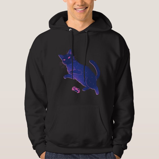 Sudadera Cosmic Cat Gamer (Anverso)