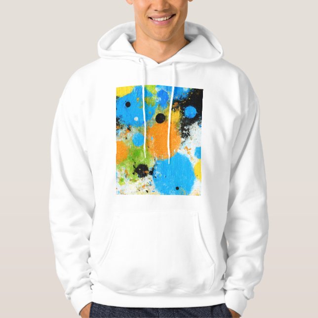 Sudadera Cosmic Chromatic Splatter: Abstract Orbit (Anverso)