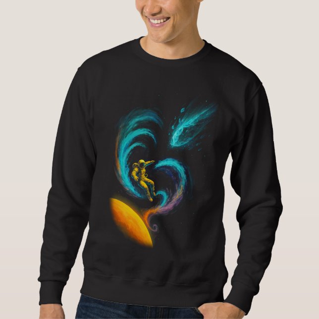 Sudadera Cosmic Drift: Swirling Nebula Journey (Anverso)