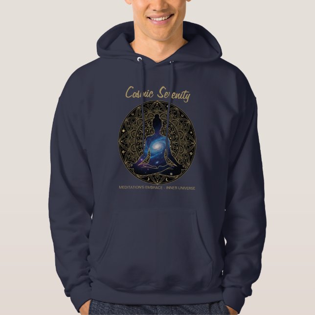 Sudadera Cosmic Serenity Meditation – Galaxy Mandala  (Anverso)