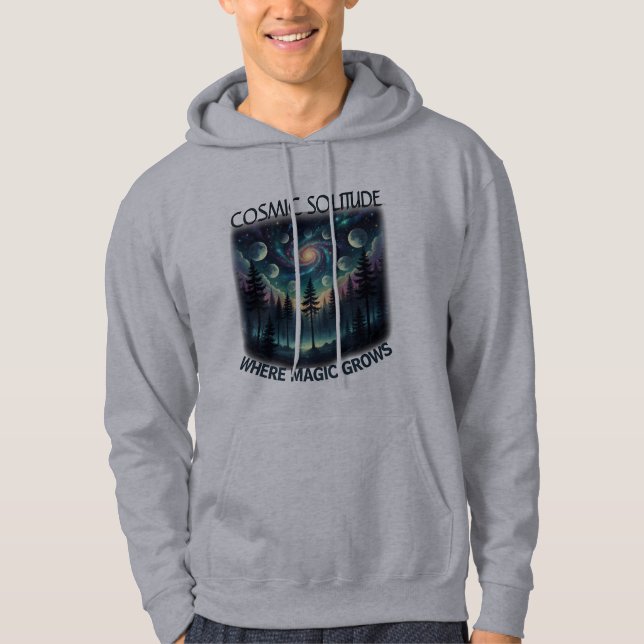 Sudadera Cosmic Solitude Galaxy Forest • Moon Phases (Anverso)
