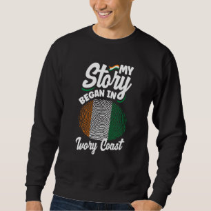 Sudadera Costa de Marfil Bandera Marfileña Mi Historia Come