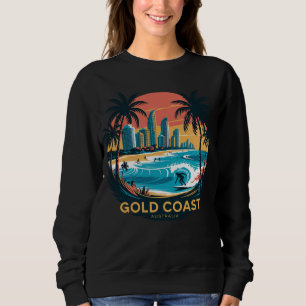 Sudadera Costa de Oro Retro Surf - Playa de Australia