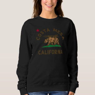 Sudadera Costa Mesa California Beach Flag Bear Surf Ca Vint