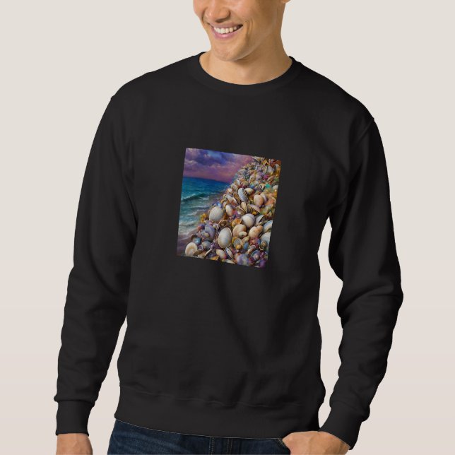 Sudadera Costa oceánica del colector de conchas de la conch (Anverso)