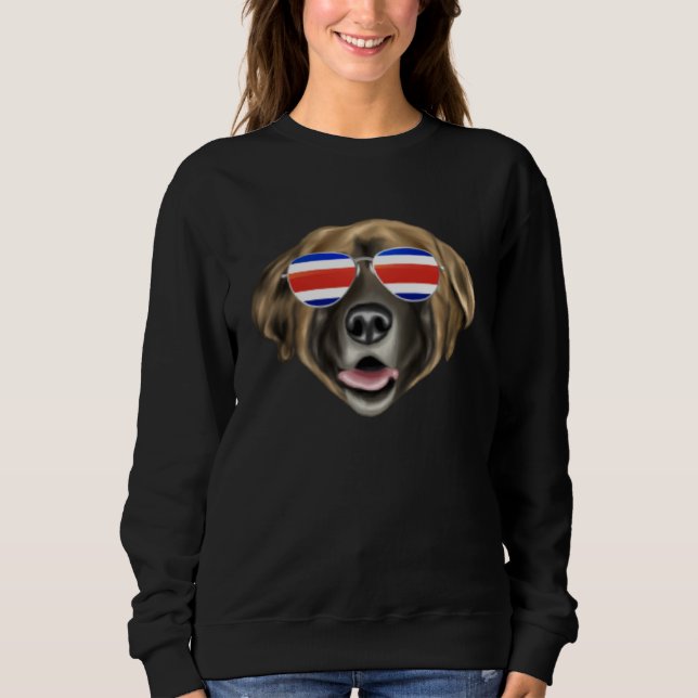 Sudadera Costa Rica Flag Leonberger Dog Tico Pocket (Anverso)