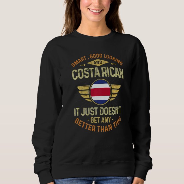 Sudadera Costa Rica Flag Proud Costa Ricans Men & Women   (Anverso)