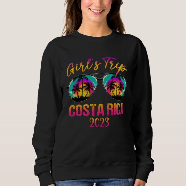 Sudadera Costa Rica Girls Trip 2023 Sunglasses Summer Girlf (Anverso)
