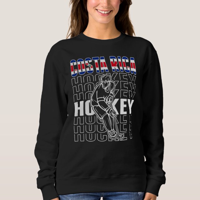 Sudadera Costa Rica Ice Hockey Fan Costa Rican Hockey Team  (Anverso)