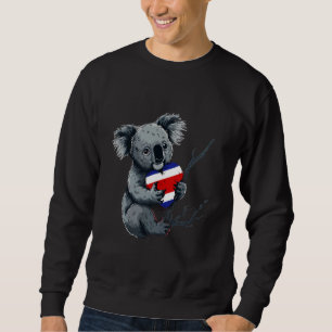 Sudadera Costa Rica Koala Bandera Costa Rica Corazón