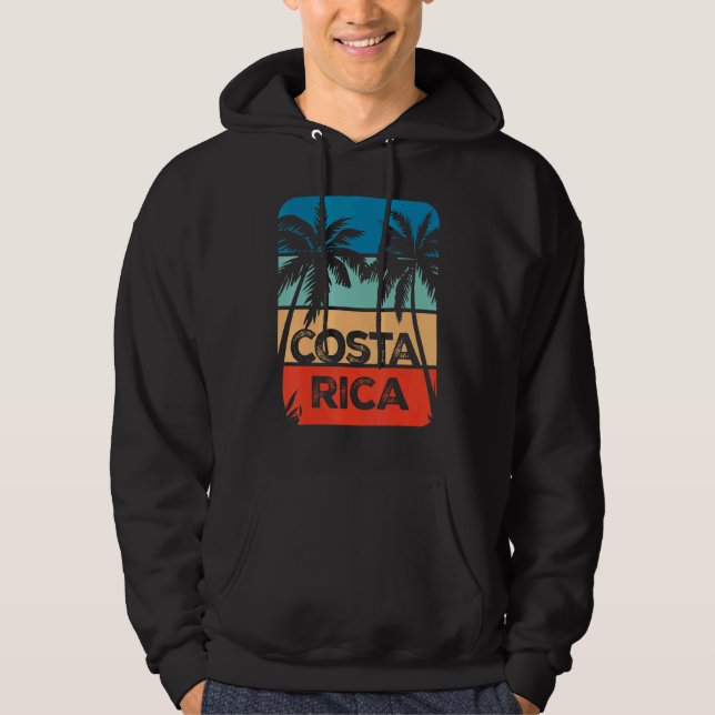 Sudadera Costa Rica Recorrido de vacaciones Retro Sun (Anverso)