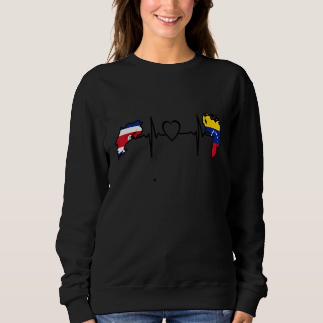 Sudadera Costa Rica Venezuela Flag Costa Rican Venezuelan H (Anverso)