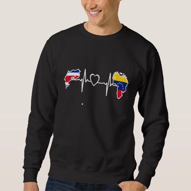 Sudadera Costa Rica Venezuela Flag Costa Rican Venezuelan H (Anverso)