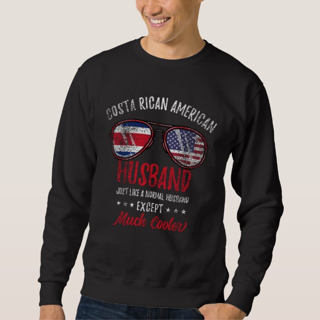 Sudadera Costa Rican American Husband Vintage (Anverso)